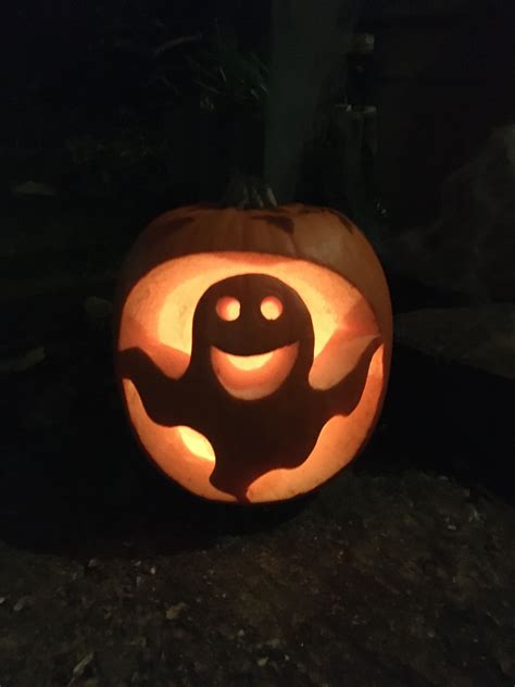 Ghost pumpkin carving idea – Artofit