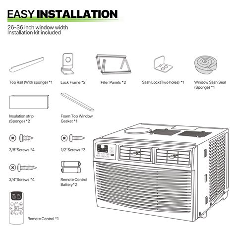 12,000 BTU Window Air Conditioner Auto Restart AC | Ubuy India