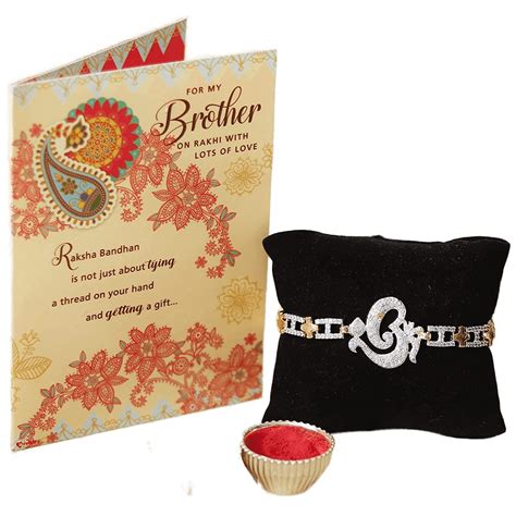 Buy ARCHIES Rakhi for Brother Rakshabandhan Combo of 1 Om Silver Rakhi ...