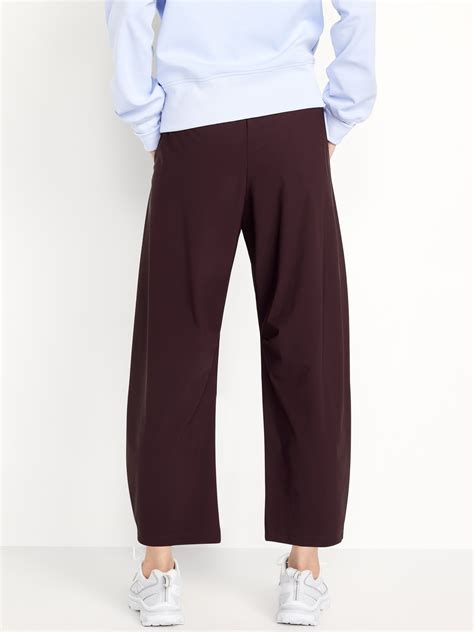 High-Waisted SleekTech Barrel Ankle Pants | Old Navy