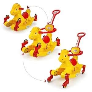 NHR 3 in 1 Rock & Ride Horse Rider Kids Ride On Car for Kids Toy with ...