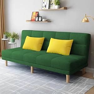 GRAPEWOOD Roman 3 Seater Sofa Cum Bed for Living Room (Green Fabric ...