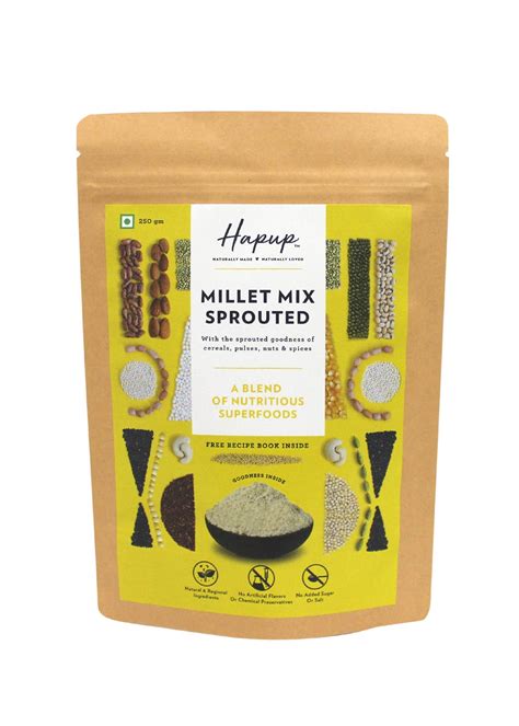 Get Millet Mix Sprouted, Chidren Food with Multi Millet - 250 Gm Pack ...