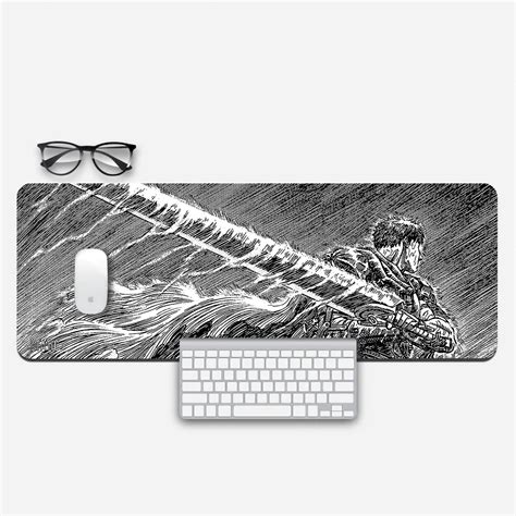 Guts Sword Berserk Black & white Extended Mouse Pad – The STATIC Store