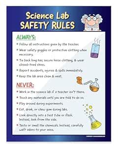 ZOCO - Science Lab Safety Rules Poster - Kids Science Posters for ...