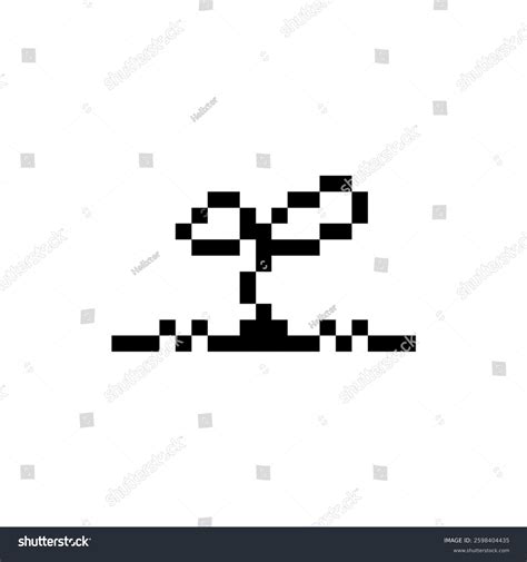 Sprout Plant Retro Pixel Art Stock Vector (Royalty Free) 2598404435 ...