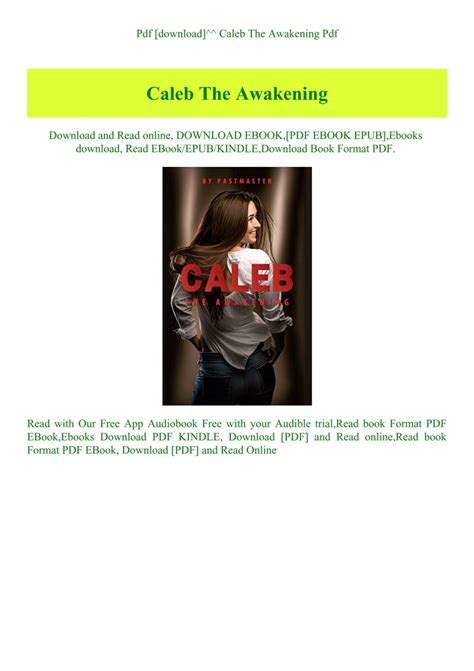 Pdf [download]^^ Caleb The Awakening Pdf