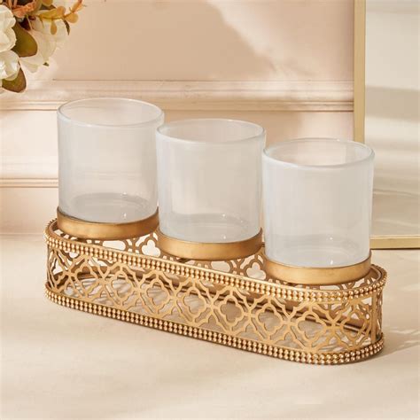 Buy Rylee Glass Cut Work Multi T-Light Holders from Home Centre at just ...