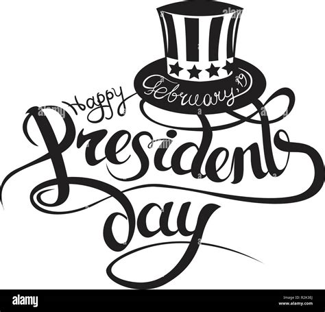 Presidents Day Clip Art Black And White