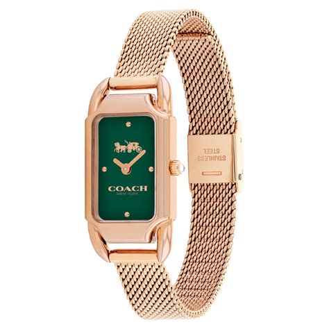 Buy Online Coach Quartz Analog Green Dial Stainless Steel Strap Watch ...