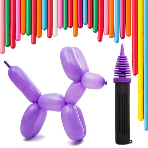 Buy 200 Twisting Balloons with Hand Pump- double action pump for ...