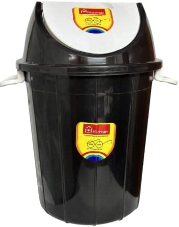 JHAMAN Plastic Swing Lid Garbage Waste Dustbin for Home, Office ...