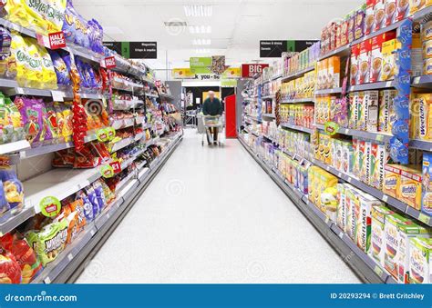 Supermarket - Grocery Store With Food Section Aisle - Editorial Image | CartoonDealer.com #172503106