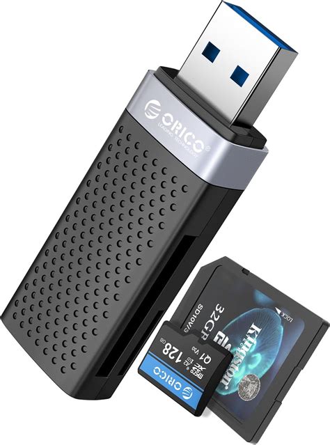 SD Card Reader, ORICO 2-in-1 USB Memory Card Reader for SDXC, SDHC, SD ...