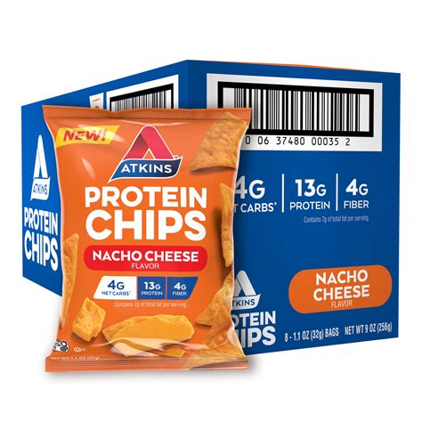 Buy Atkins Nacho Cheese Protein Chips, 8 Pack Online at Lowest Price in ...