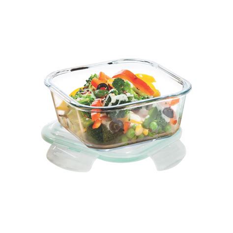 Buy SIGNORA WARE Lock 'N' Store Glass Container Square, 800ml ...