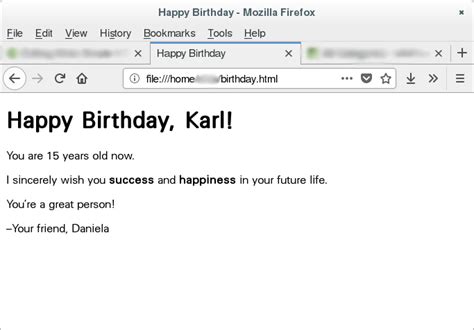 Image result for HTML Birthday Card in Notepad
