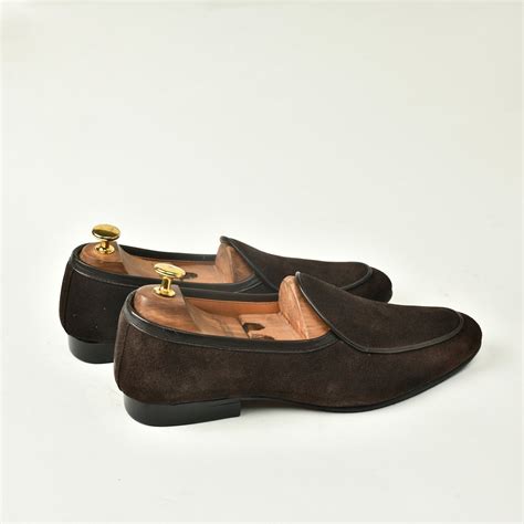 Belgian Suede Loafers - Brown – Lozano