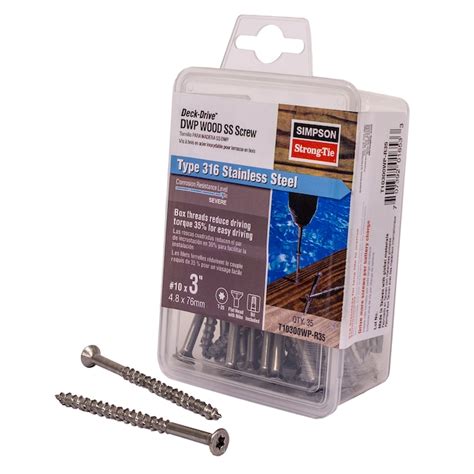 Simpson Strong-Tie 10 x 3-in Wood To Wood Deck Screws (35-Per Box ...