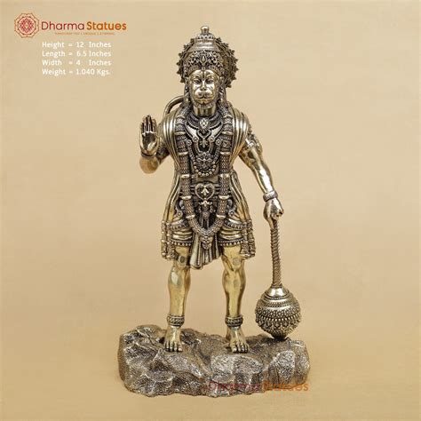 Brass Hanuman Standing Fine 12” – Dharma Statues