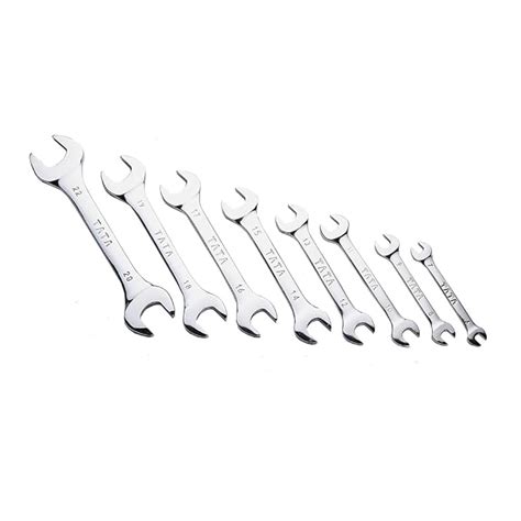 AGRICO TATA Double Sided Open End Wrench Spanner Set 6 To 20 mm (Silver ...