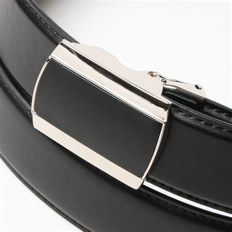 大きいサイズ メンズ HYBRIDBIZ (ハイブリッドビズ) ストレッチ 牛革 無地 プレートバックル ベルト 130 グッズ ベルト 紳士 ...