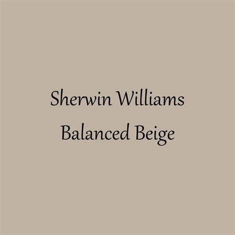 Sherwin Williams Balanced Beige