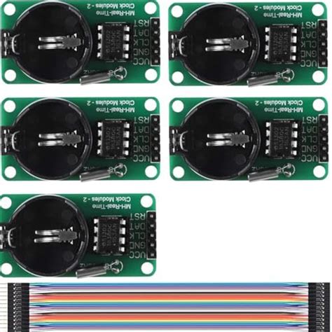 DS1302 RTC Real Time Clock Module 5-Pack Battery-Backup Timekeeping ...
