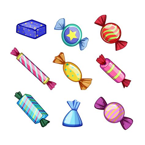 candy set cartoon vector illustration 34912106 Vector Art at Vecteezy