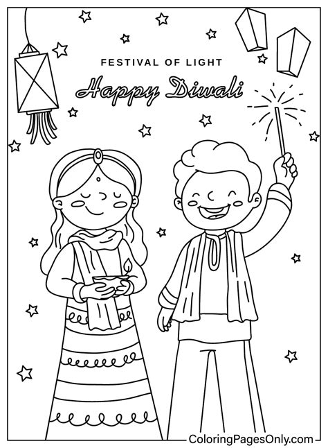 30+ Diwali Coloring Pages - Free Printable PDF & Online Coloring