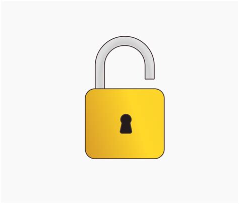 padlock unlock symbol design concept 13705557 Vector Art at Vecteezy