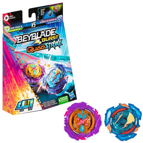 Beyblade Burst QuadStrike Ultimate Evo Valtryek V8 and Divine Xcalius ...