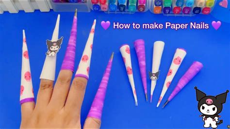 How to make Paper Nails Tutorial *easy diy* paper nails diy tutorial 💅 ...