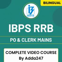 IBPS RRB PO & Clerk Mains Complete Video Course By Adda247