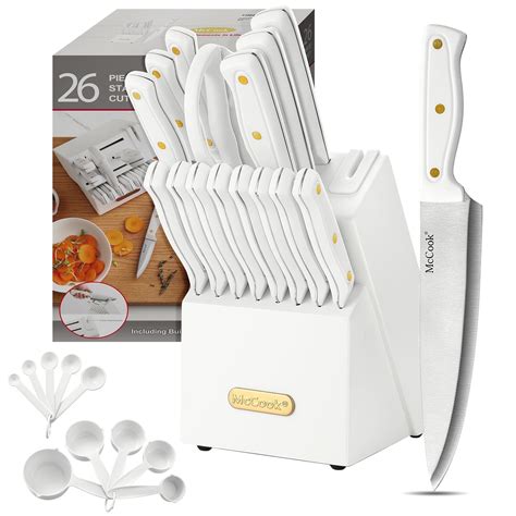 White Kitchen Knife Set