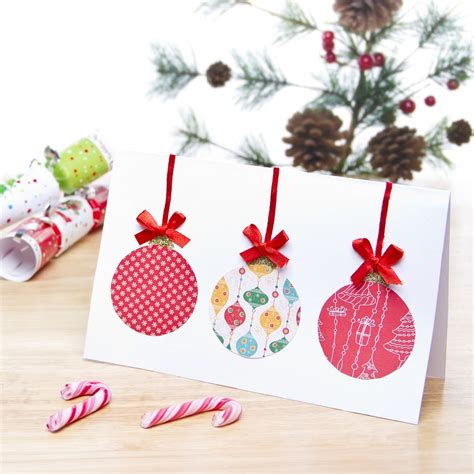 Christmas Bauble card | cardmakingandpapercraft.com | Christmas cards ...