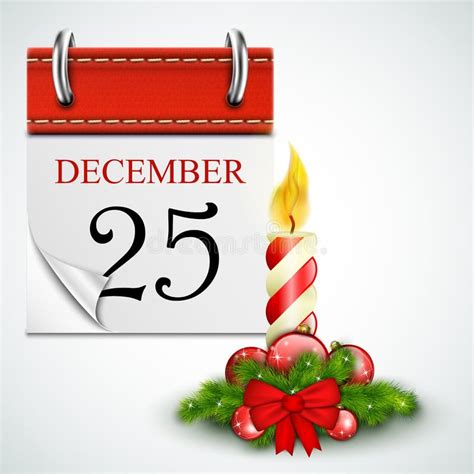 12月25日与蜡烛的被打开的日历 向量例证. 插画 包括有 节假日, 霍莉, 愉快, 冷杉, 看板卡, 竹子 - 46483613