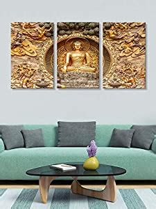 999STORE printed Golden Buddha 3D Mural Wall Art buddha wall painting ...