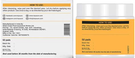 Buy REJUSURE VITAMIN C BRIGHTENING CLEANSING PADS IMPROVE SKIN TEXTURE ...