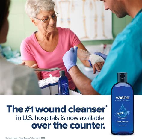 Vashe Wound Solution OTC - Pure Hypochlorous Acid Home Wound Cleanser 8 ...