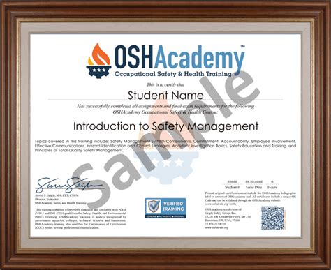 OSHAcademy - 132-hour OSH Professional Program