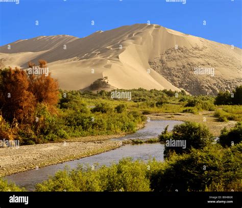 Coastal desert, sand dunes, near Casma, Peru, South America Stock Photo ...