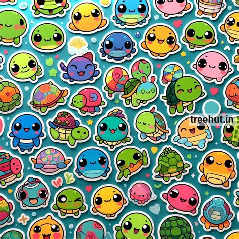 Printable Turtle Stickers and 20 Craft Activities for Kids, Adults ...