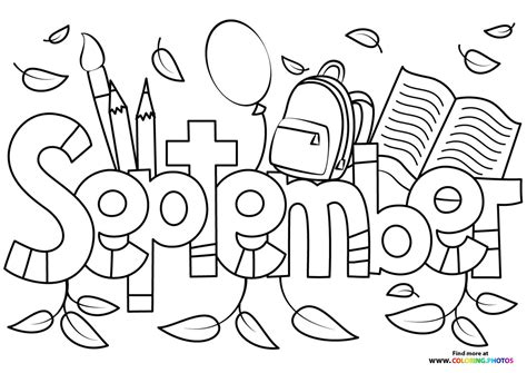 Coloring Page For September