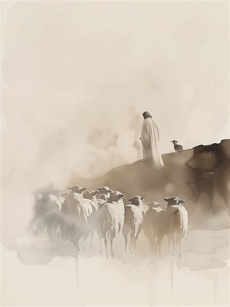 Jesus Leaves the 99 | Lost Sheep | Digital Print| Poster Painting ...