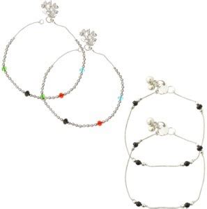 SPSY-FK-ANK-Combo-33B-83M Brass Anklet Price in India - Buy SPSY-FK-ANK ...