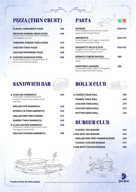 Menu at Dine House, Greater Noida