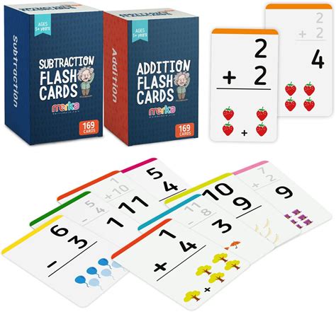 merka Addition Flash Cards & Subtraction Flash Cards; Math Flash Cards ...