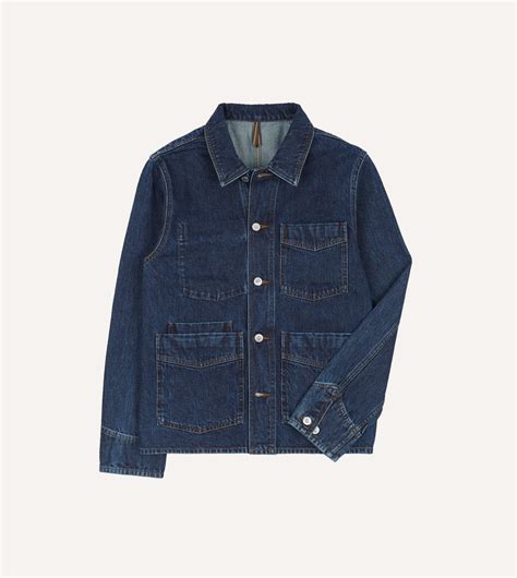 Stone Wash Denim Work Jacket – Drakes US