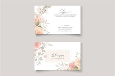 Floral Business Card Template 的图像结果
